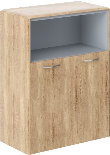 Шкаф средний с глухими малыми дверьми и обвязкой DMC 85.3 Дуб Каньон 892х470х1185