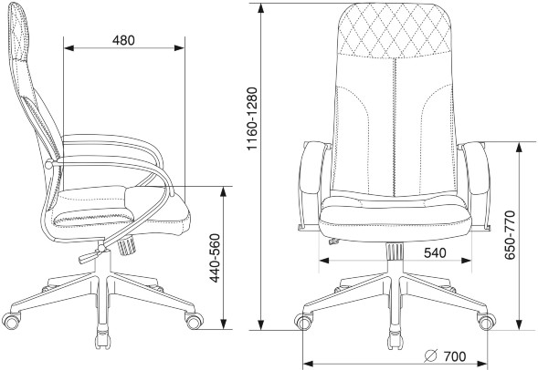 Кресло руководителя Бюрократ CH-608 FABRIC ткань