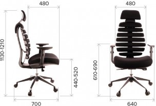 Кресло Everprof Ergo Black Экокожа 