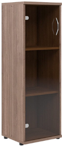 Шкаф колонка со стеклянной дверью СУ-2.4 Ясень Шимо 406*365*1200