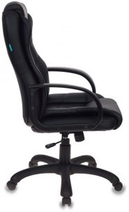 Кресло руководителя Бюрократ CH-839 черный Leather Black эко.кожа крестов. пластик