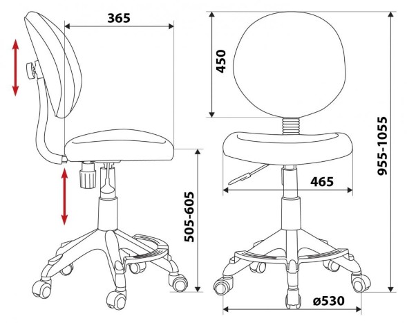 Кресло детское Бюрократ KD-W6- F/(пластик белый)