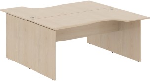 Стол 2-х местный эргономичный W2CET 169.1 Бук Тиара 1600х1806х750 WAVE