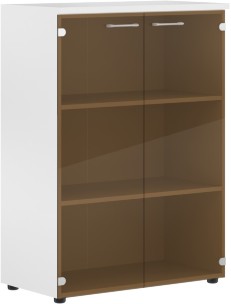 Шкаф со стеклянными дверьми и топом XMC 85.2 Белый 856х432х1190 XTEN