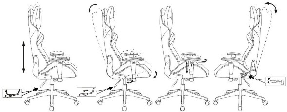 Кресло игровое Zombie VIKING 4 AERO белый/синий/красный искусст.кожа/ткань с подголов. крестовина пластик