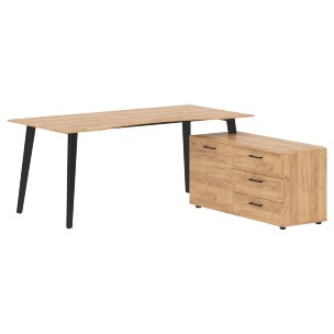 Стол руководителя с тумбой JCT 1818(R) 1800х1800х750 JAY