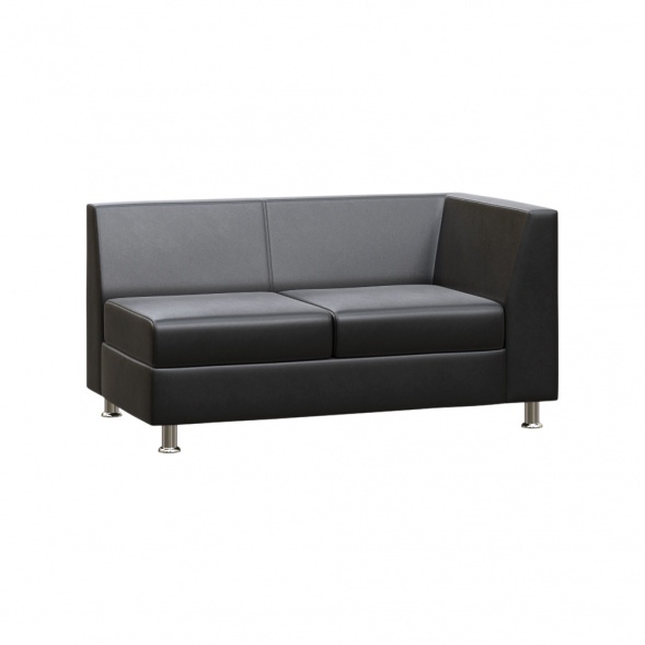 Прайм Секция с подлокотником двухместная левая PR.SP-2 (L) 1300*770*720