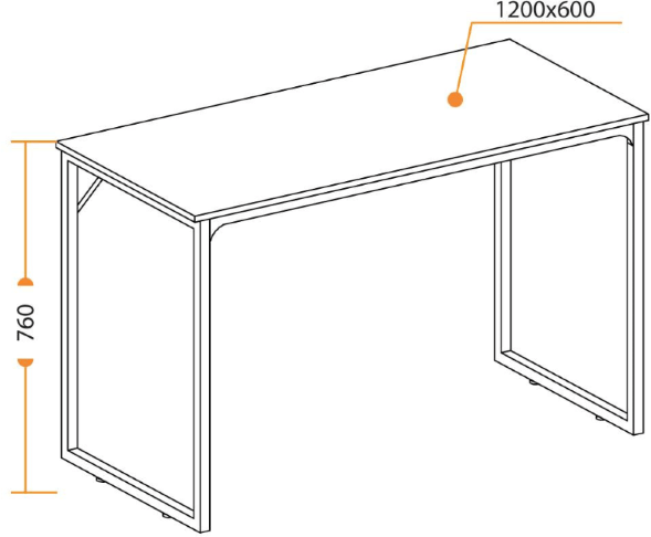 Компьютерный стол WD-08 чёрный