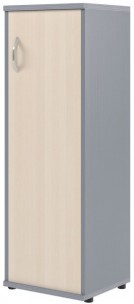 Шкаф колонка с глухой дверью СУ-2.3(R) Клен/Металлик 406*365*1200